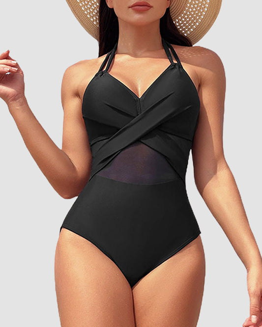 High Waisted Tummy Control One Piece Swimsuit