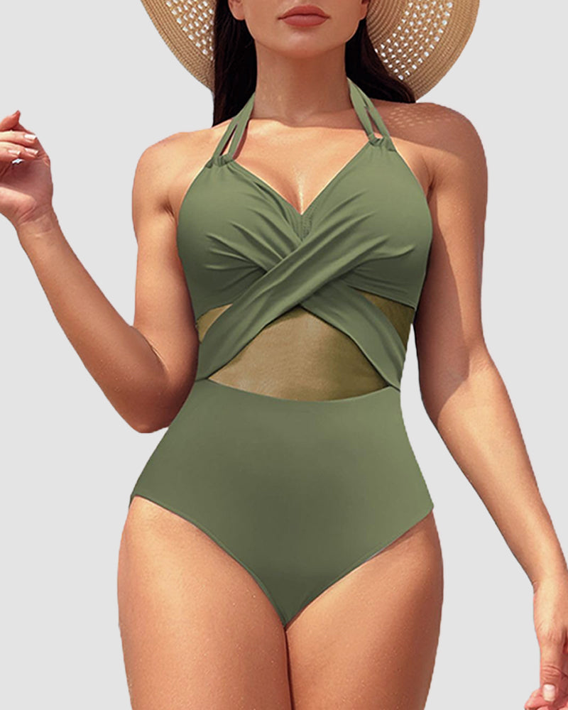 High Waisted Tummy Control One Piece Swimsuit