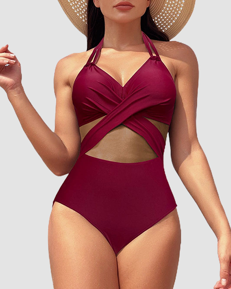High Waisted Tummy Control One Piece Swimsuit