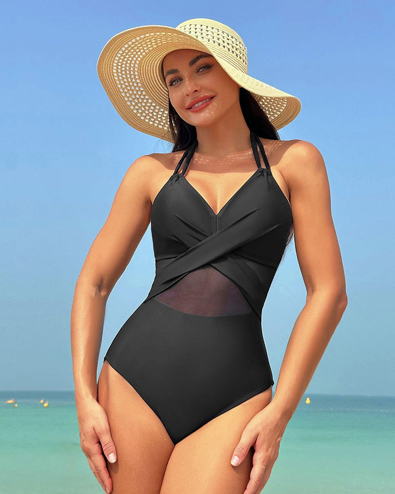 High Waisted Tummy Control One Piece Swimsuit