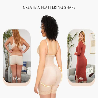 AirSlim Tummy Tucking Bodysuit with Adaptable Shoulder Band & Butt Lifter