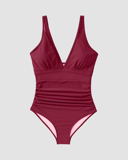 Sexy Mesh Tummy Control One Piece Swimsuit