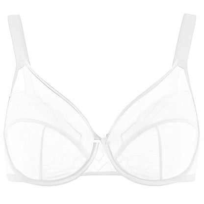Enchante Floral Lace Unlined Comfort Non-padded Full Coverage Plus Size Underwire Bra