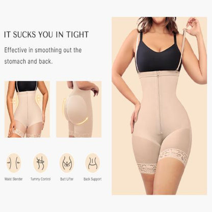 AirSlim Tummy Tucking Bodysuit with Adaptable Shoulder Band & Butt Lifter