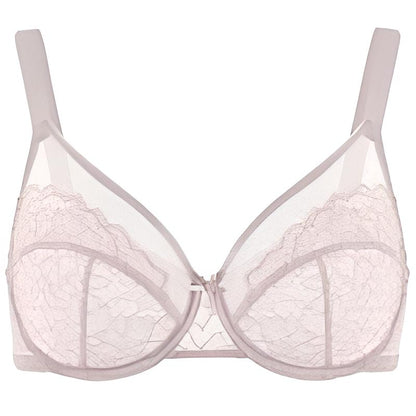 Enchante Floral Lace Unlined Comfort Non-padded Full Coverage Plus Size Underwire Bra