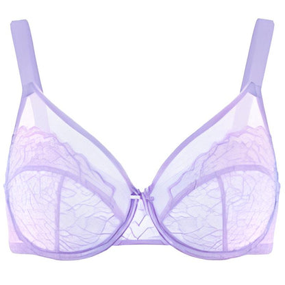 Enchante Floral Lace Unlined Comfort Non-padded Full Coverage Plus Size Underwire Bra