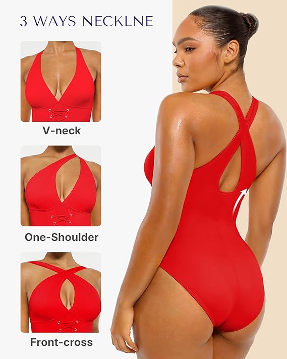 Smart Sculpt Plunge Corset Shaping Swimsuit