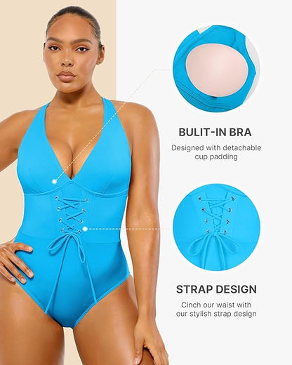 Smart Sculpt Plunge Corset Shaping Swimsuit