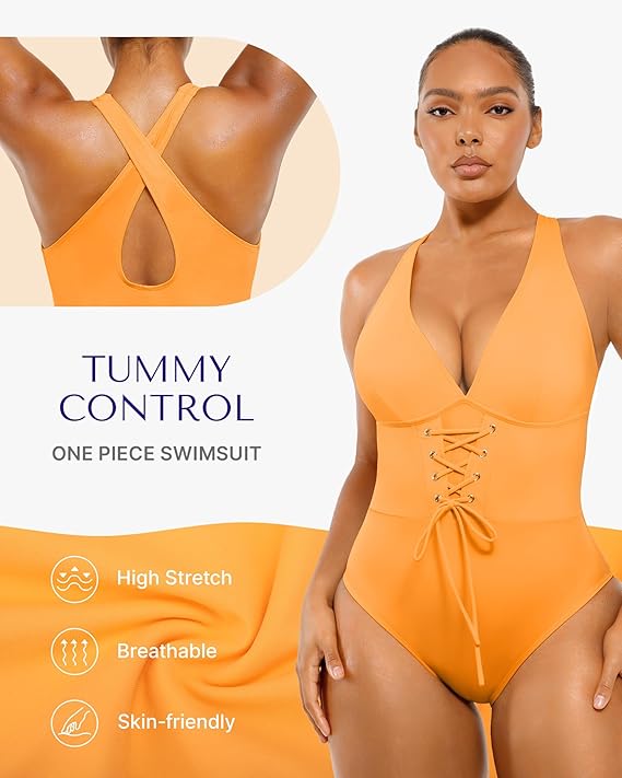 Smart Sculpt Plunge Corset Shaping Swimsuit