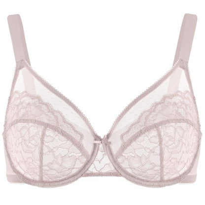 Enchante Floral Lace Plus Size Underwire Unlined Unpadded Full Coverage Bra