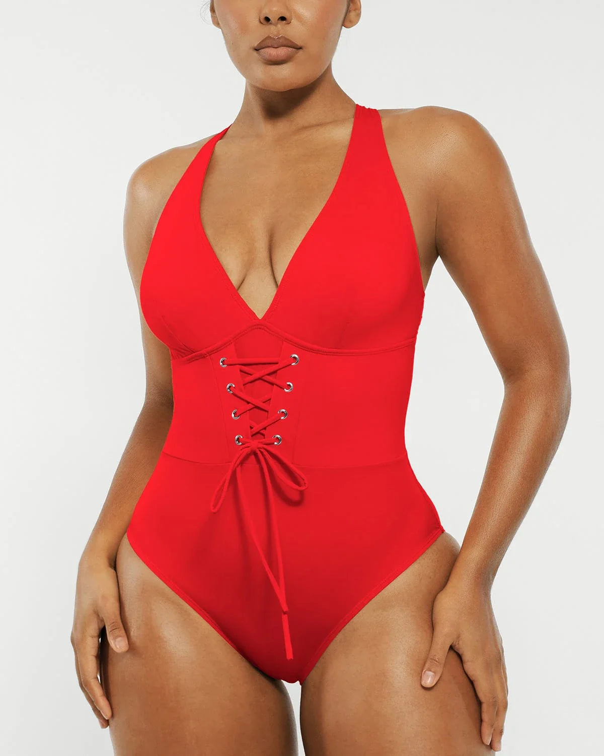 Smart Sculpt Plunge Corset Shaping Swimsuit