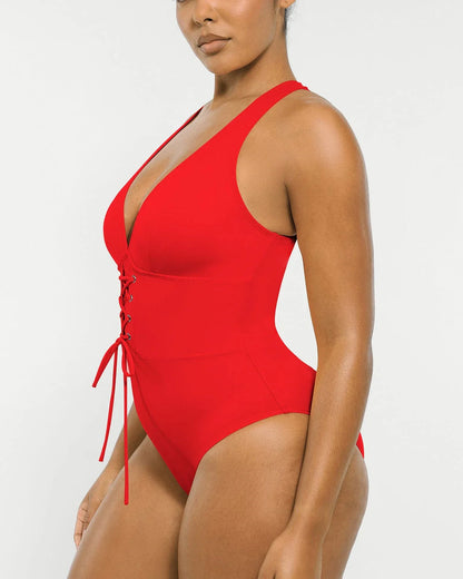 Smart Sculpt Plunge Corset Shaping Swimsuit