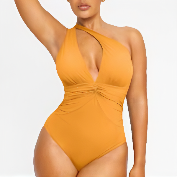 Smart Sculpt Front Ruched Swimsuit With Tummy Tucking