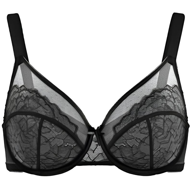 Enchante Floral Lace Unlined Comfort Non-padded Full Coverage Plus Size Underwire Bra