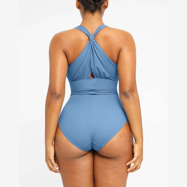 Smart Sculpt Front Ruched Swimsuit With Tummy Tucking