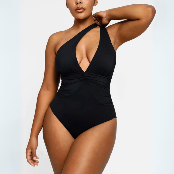 Smart Sculpt Front Ruched Swimsuit With Tummy Tucking