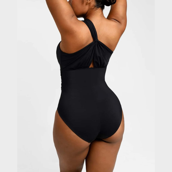 Smart Sculpt Front Ruched Swimsuit With Tummy Tucking