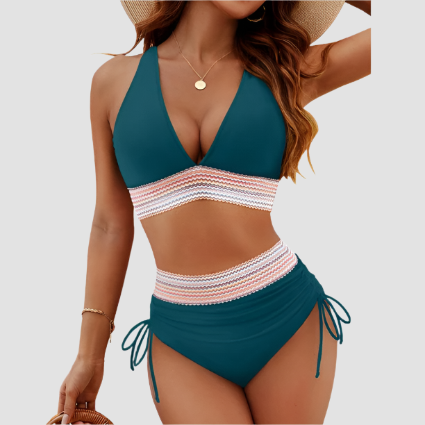High Waisted Bikini Sets Tummy Control Swimsuits