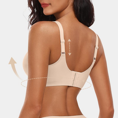 Scalloped Seamless Push-Up Bra – Soft, Wireless & Fully Adjustable