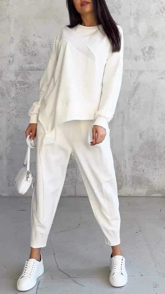 Floriana™ | Round Neck Long Sleeve Two Piece Set